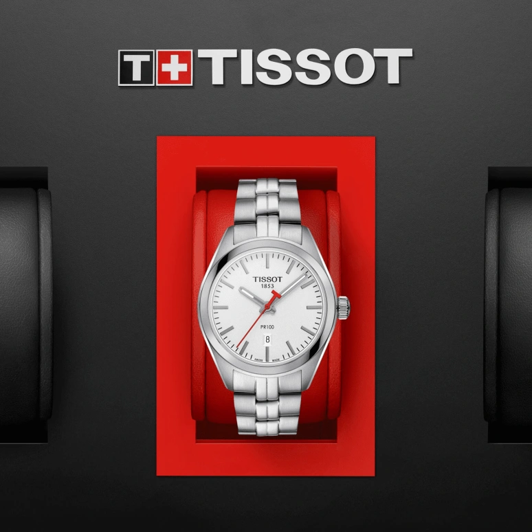 Tissot,PR 100 33mm,33mm,Stainless Steel,Silver,Quartz,Day,26280hours,T101,T101.210.11.031.00