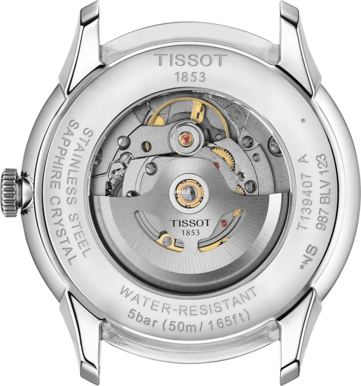 Tissot,Chemin Des Tourelles 42mm,42mm,Stainless Steel,White,Automatic,Day,In-house Caliber,T139,T139.407.16.261.00