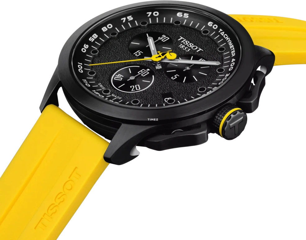 Tissot,T-Race 45mm,45mm,Stainless Steel,Carbon,Black,Quartz,Chronograph,Day,T135,T135.417.37.051.05