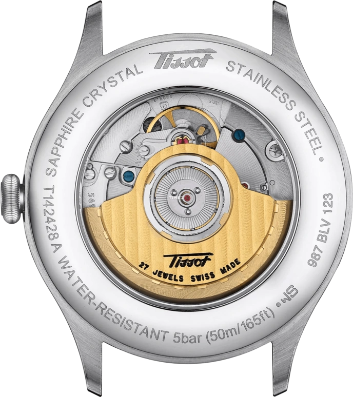 Tissot,Heritage 39mm,39mm,Stainless Steel,Black,Automatic,Day,Sapphire,Crystal Glass,T142,T142.428.11.082.00