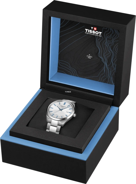 Tissot,PRC 100 40mm,40mm,Stainless Steel,Silver,Quartz,Day,Sapphire,Crystal Glass,T150,T150.410.11.031.00