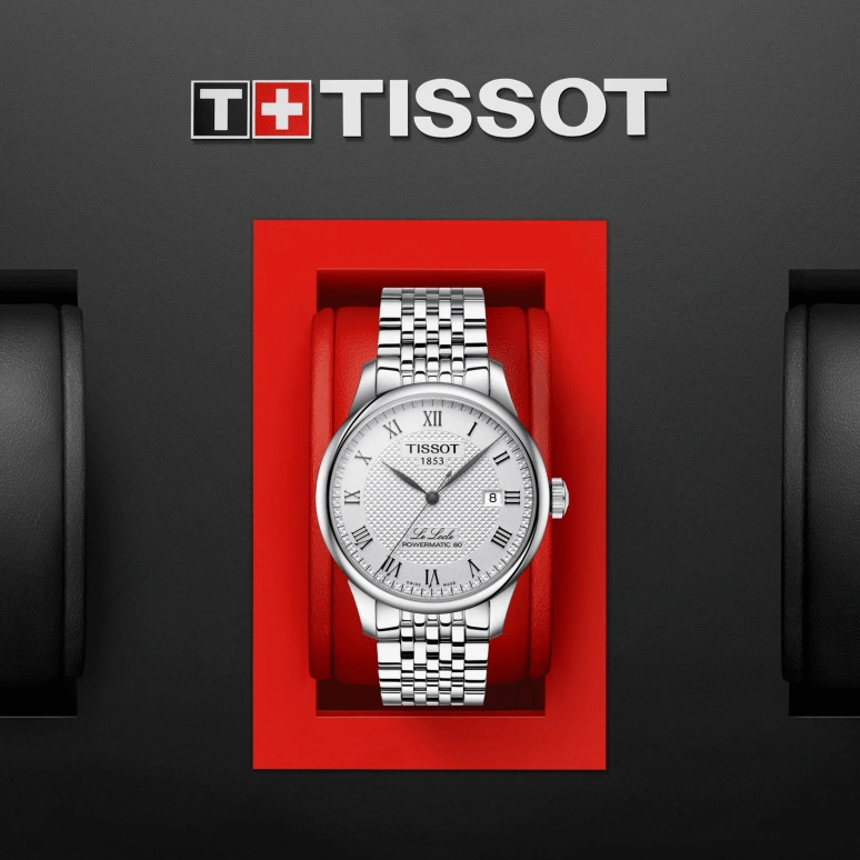 Tissot,Le Locle 39.30mm,39.30mm,Stainless Steel,Silver,Automatic,Day,80hours,T006,T006.407.11.033.00
