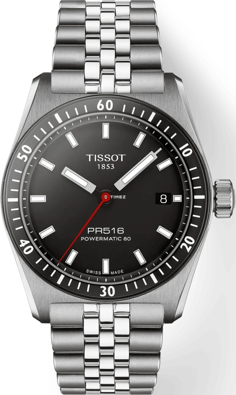 Tissot,PRS 516 37mm,37mm,Stainless Steel,Black,Automatic,Day,In-house Caliber,T149,T149.407.11.051.00