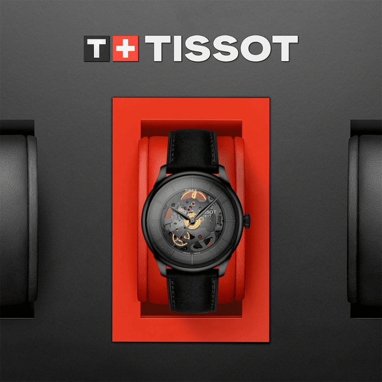 Tissot,Chemin Des Tourelles 39mm,39mm,Stainless Steel,Skeleton,Automatic,Sapphire,Crystal Glass,Round,T139,T139.836.36.441.00