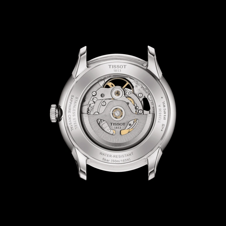 Tissot,Chemin Des Tourelles 39mm,39mm,Stainless Steel,Grey,Cream,Automatic,80hours,Sapphire,Glass,T139,T139.836.16.261.00