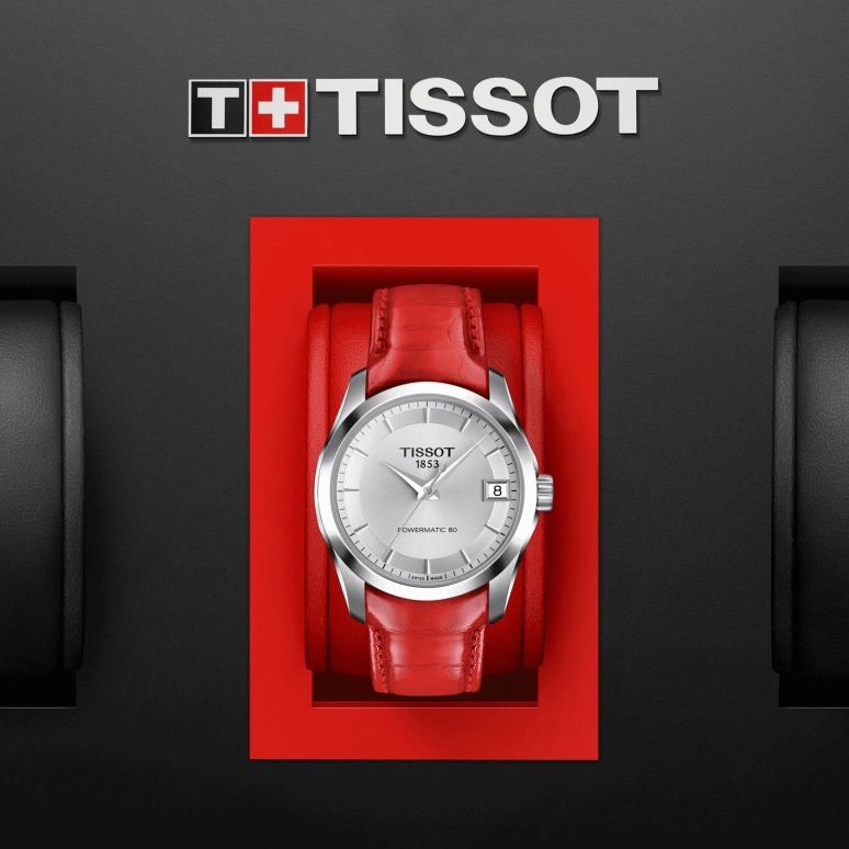 Tissot,Couturier 32mm,32mm,Stainless Steel,Silver,Automatic,Day,80hours,T035,T035.207.16.031.01