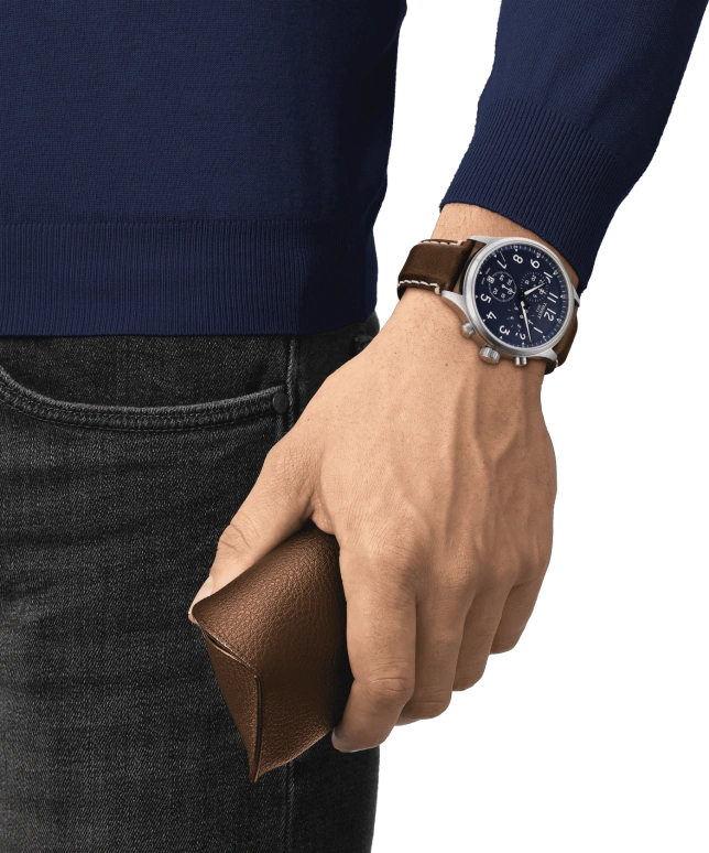 Tissot,XL 45mm,45mm,Stainless Steel,Blue,Quartz,Chronograph,Date,Rattrapante,T116,T116.617.16.042.00