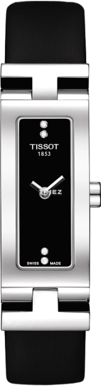 Tissot,T-Lady 34mm,34mm,Stainless Steel,Black,Quartz,Sapphire,Crystal Glass,Rectangular,T58,T58.1.225.56