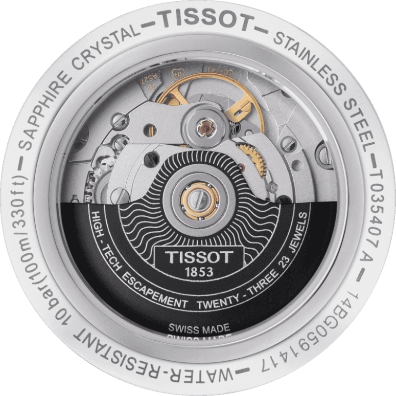 Tissot,Couturier 39mm,39mm,Stainless Steel,Black,Automatic,Date,Day,T035,T035.407.16.051.02
