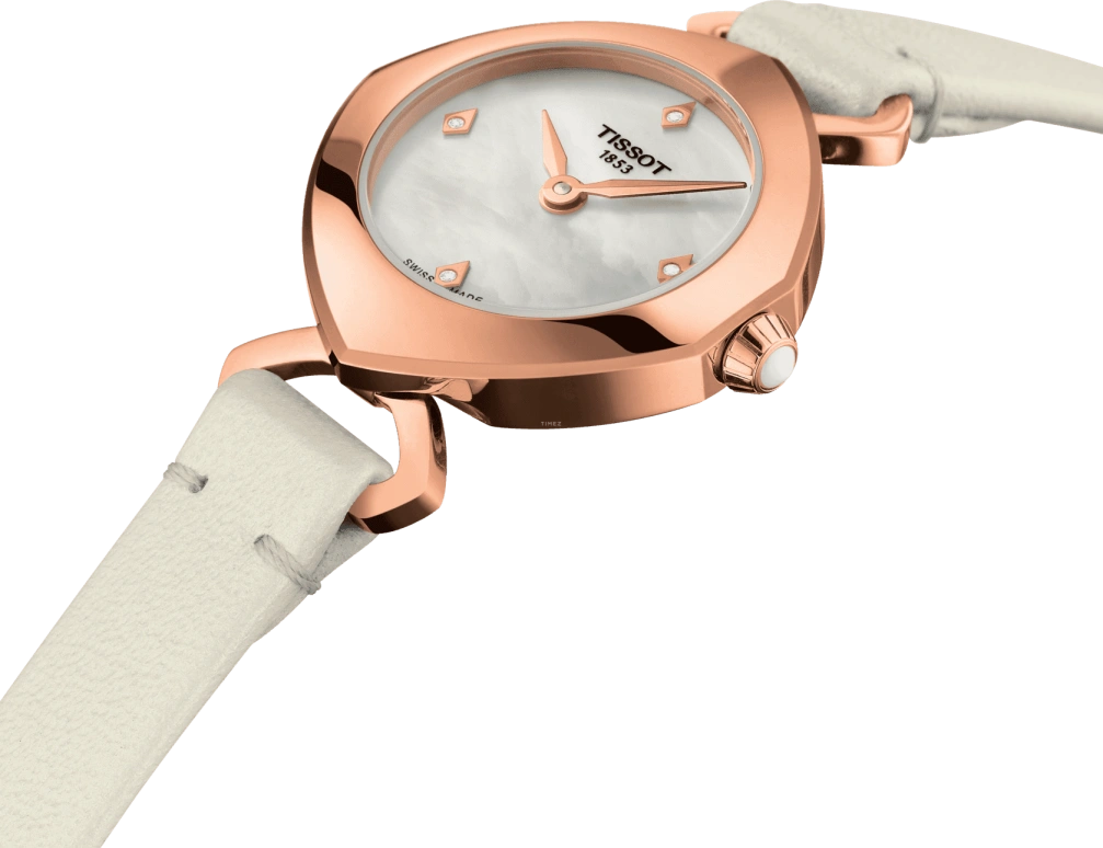 Tissot,T-Gold 22.58mm,22.58mm,Stainless Steel,White,Quartz,26280hours,Sapphire,Crystal Glass,T113,T113.109.36.116.00