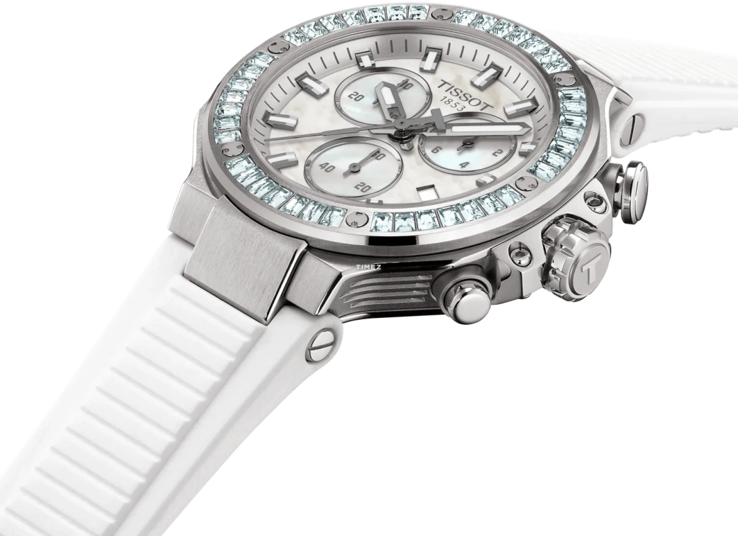 Tissot,T-Race 38mm,38mm,Stainless Steel,White,Quartz,Chronograph,Day,T141,T141.817.97.111.00