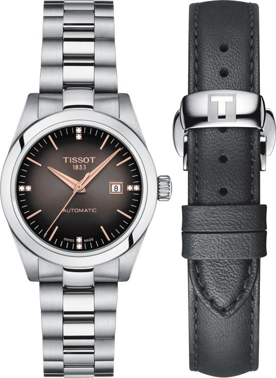 Tissot,T-Lady 29.30mm,29.30mm,Stainless Steel,Grey,Automatic,Date,48hours,T132,T132.007.11.066.01