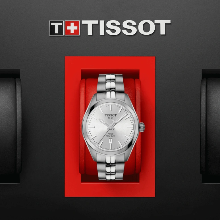 Tissot,PR 100 33mm,33mm,Titanium,Silver,Quartz,Day,26280hours,T101,T101.210.44.031.00