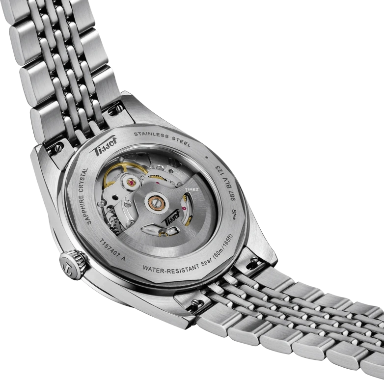 Tissot,Visodate 39mm,39mm,Stainless Steel,Blue,Automatic,Day,In-house Caliber,T157,T157.407.11.041.00