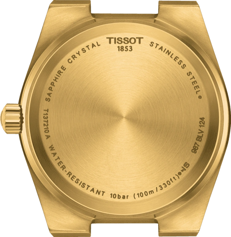 Tissot,PRX 35mm,35mm,Stainless Steel,Champagne,Quartz,Date,Sapphire,T137,T137.210.33.021.00