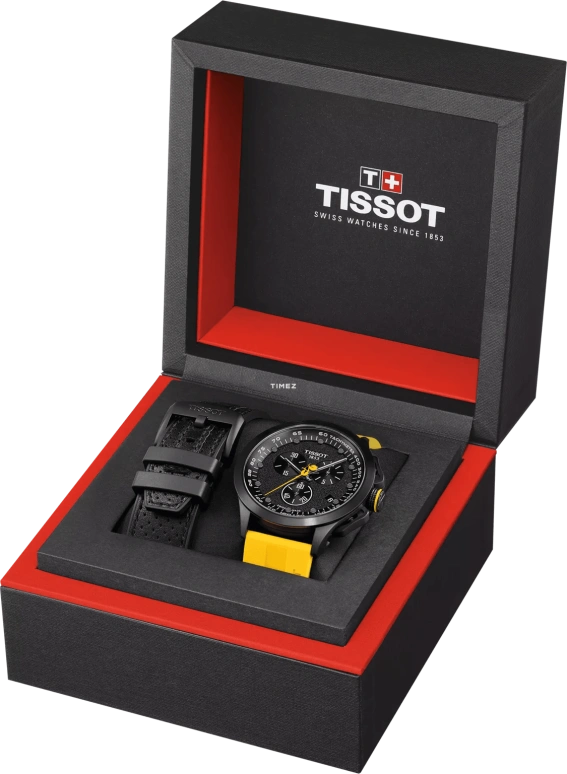 Tissot,T-Race 45mm,45mm,Stainless Steel,Carbon,Black,Quartz,Chronograph,Day,T135,T135.417.37.051.05