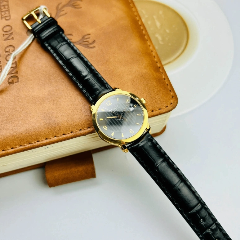 Tissot,T-Gold 28mm,28mm,Yellow Gold,Black,Quartz,Day,In-house Caliber,T71,T71.3.134.54