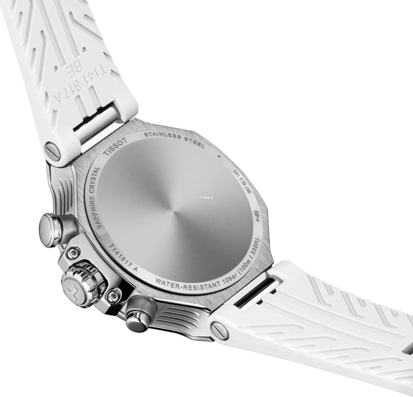 Tissot,T-Race 38mm,38mm,Stainless Steel,White,Quartz,Chronograph,Day,T141,T141.817.97.111.00