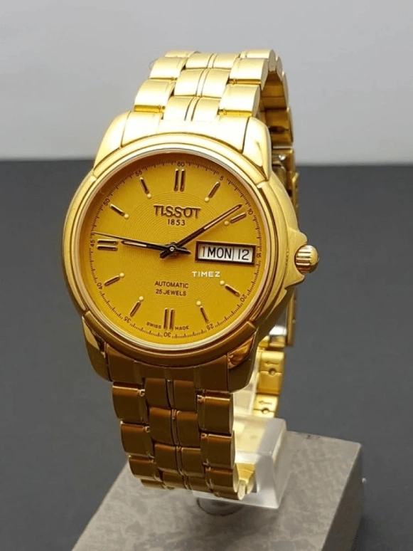 Tissot,Seastar 33.60x37.15mm,33.60x37.15mm,Stainless Steel,Gold,Automatic,Date,Day,T55,T55.9.483.21