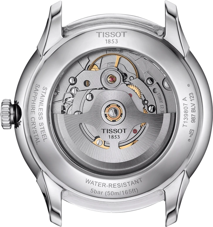 Tissot,Chemin Des Tourelles 39mm,39mm,Stainless Steel,Blue,Automatic,Day,In-house Caliber,T139,T139.807.16.041.00