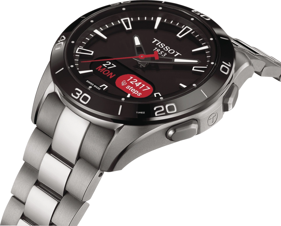 Tissot,Touch 43mm,43mm,Titanium,Black,Quartz,Smartwatch,In-house Caliber,T153,T153.420.44.051.00