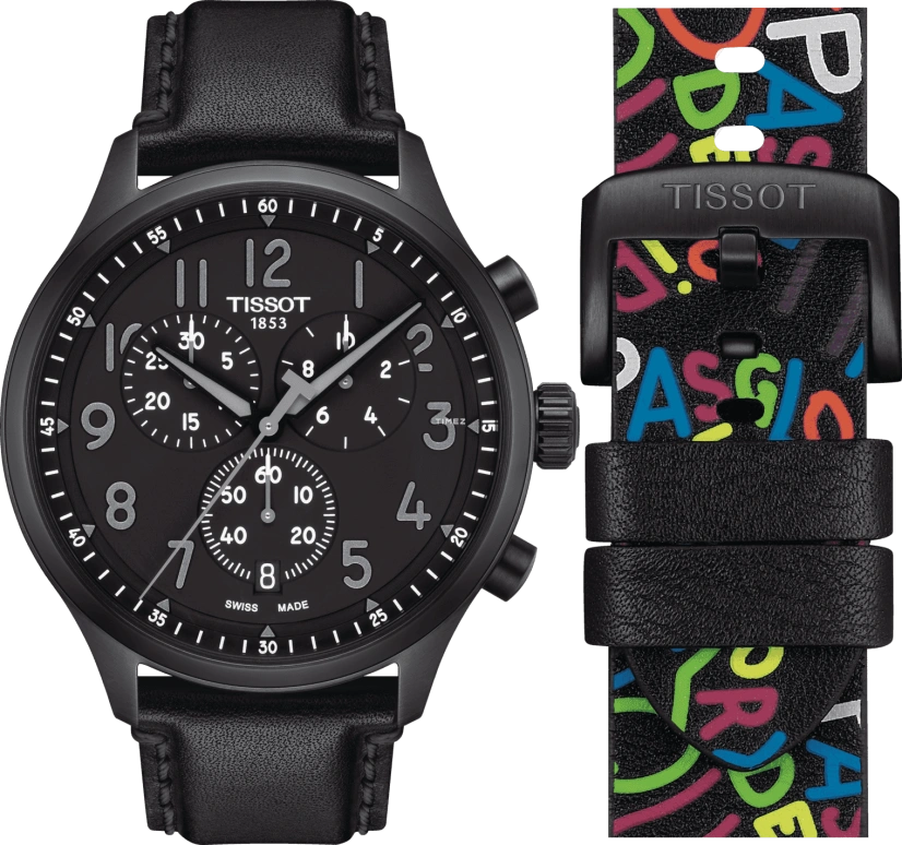 Tissot,Chrono 45mm,45mm,Stainless Steel,Black,Quartz,Chronograph,Day,T116,T116.617.36.052.04
