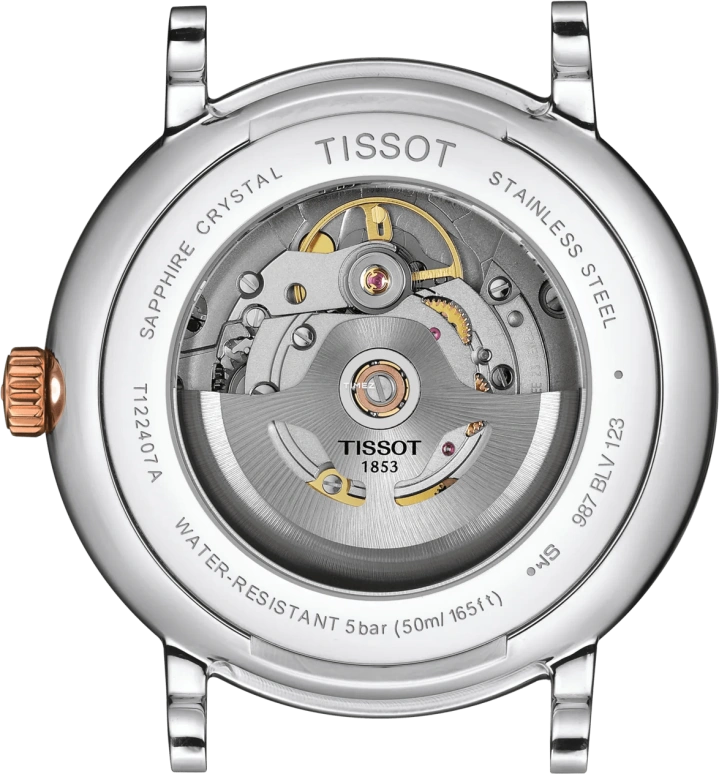 Tissot,Carson 40mm,40mm,Stainless Steel,Silver,Automatic,Day,In-house Caliber,T1224072203300