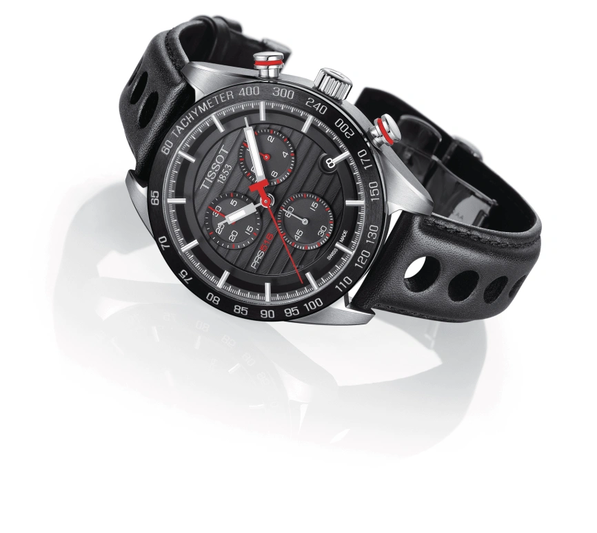 Tissot,PRS 516 42mm,42mm,Stainless Steel,Black,Quartz,Chronograph,Day,T100,T100.417.16.051.00