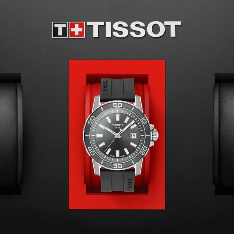 Tissot,Supersport 44mm,44mm,Aluminium,Stainless Steel,Grey,Quartz,Day,Sapphire,Crystal Glass,T125,T125.610.17.081.00