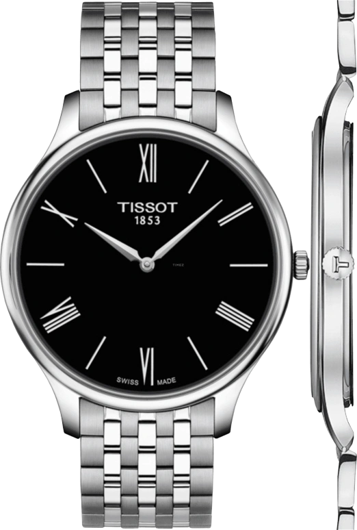 Tissot,Tradition 39mm,39mm,Stainless Steel,Black,Quartz,Sapphire,Crystal Glass,Round,T063,T063.409.11.058.00