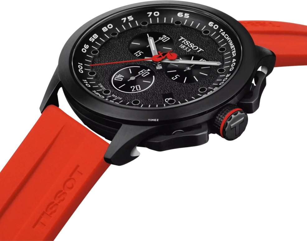 Tissot,T-Race 45mm,45mm,Stainless Steel,Black,Quartz,Chronograph,Day,T135,T135.417.37.051.04