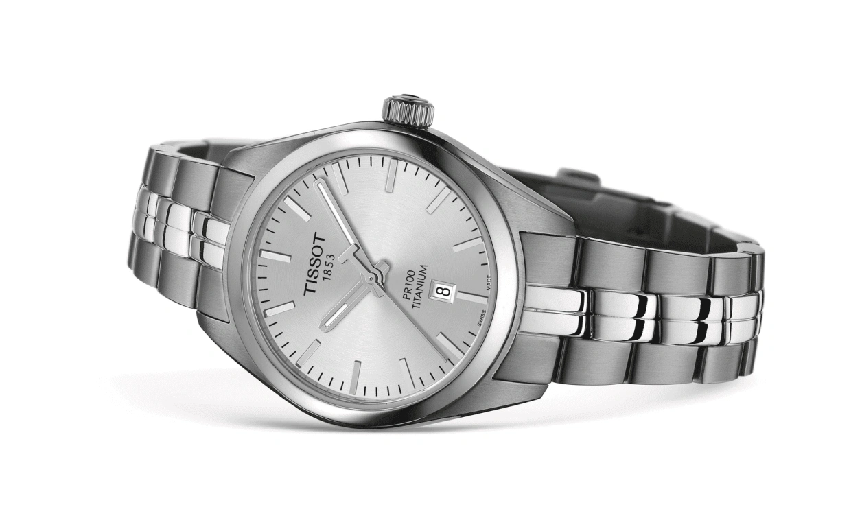Tissot,PR 100 33mm,33mm,Titanium,Silver,Quartz,Day,26280hours,T101,T101.210.44.031.00