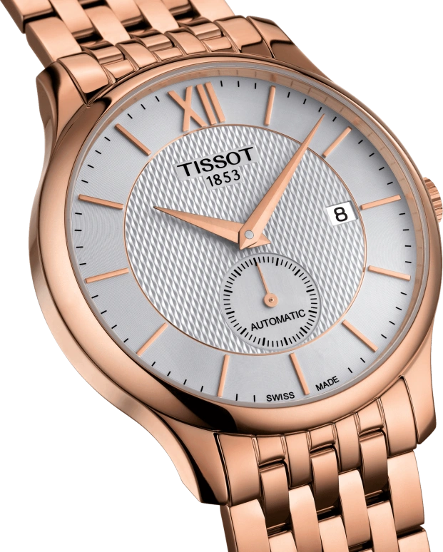 Tissot,Tradition 40mm,40mm,Stainless Steel,Silver,Automatic,Chronograph,Date,T063,T063.428.33.038.00