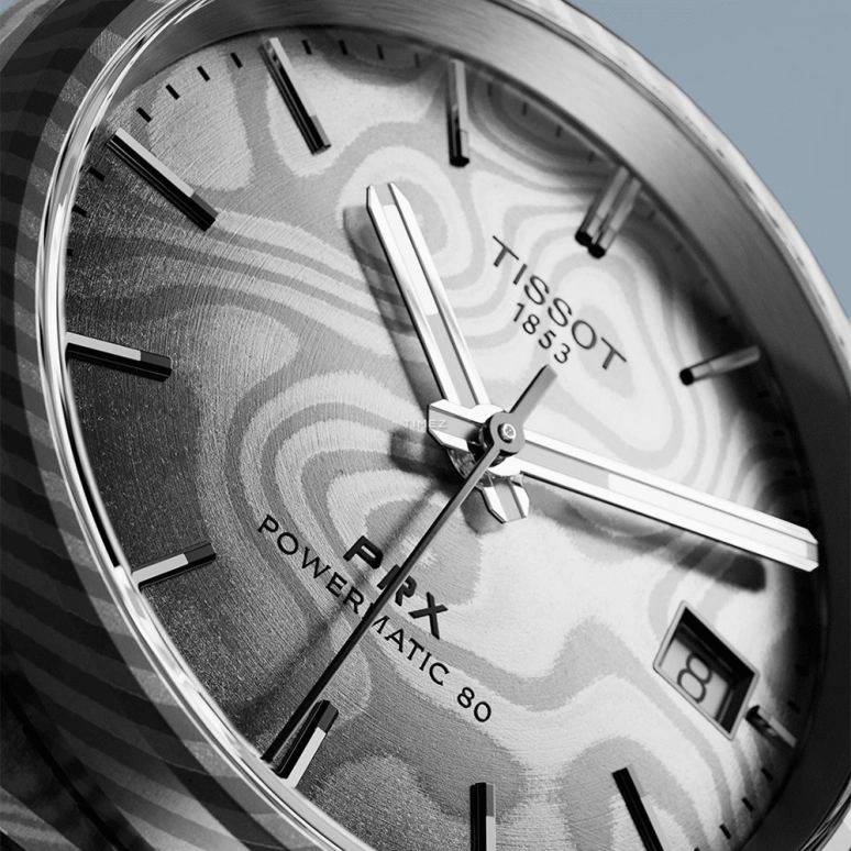 Tissot,PRX 37.50x38mm,37.50x38mm,Damascus steel,Grey,Automatic,Day,Sapphire,Crystal Glass,T137,T137.807.96.081.00