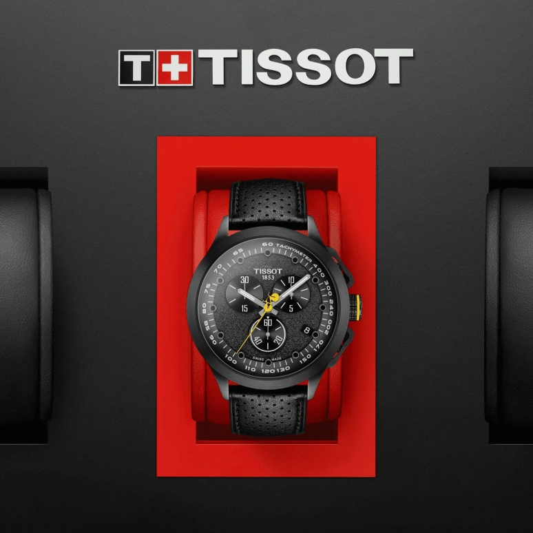 Tissot,T-Sport 45mm,45mm,Coffee,Cyan,Sapphire,Crystal Glass,Seconds,T135,T135.417.37.051.00