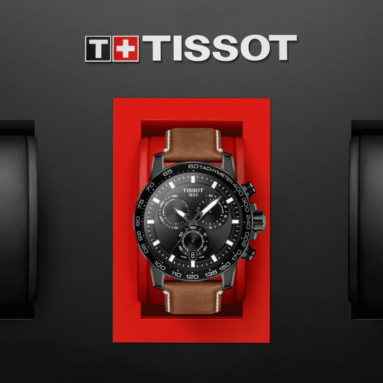 Tissot,Supersport 45.50mm,45.50mm,Aluminium,Stainless Steel,Black,Quartz,Chronograph,Date,Rattrapante,T125,T125.617.36.051.01