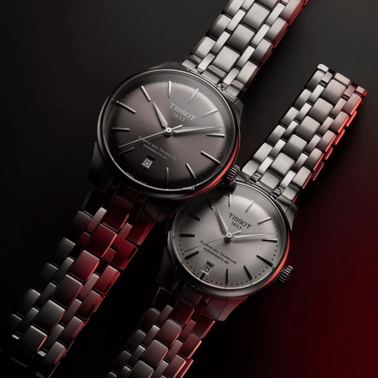 Tissot,Chemin Des Tourelles 39mm,39mm,Stainless Steel,Grey,Automatic,Day,In-house Caliber,T139,T139.807.11.061.00