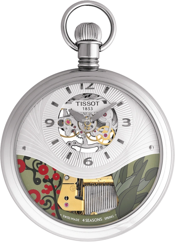 Tissot,T-Pocket 59.60mm,59.60mm,Stainless Steel,Silver,Automatic,42hours,Glass,T852,T852.436.99.037.02