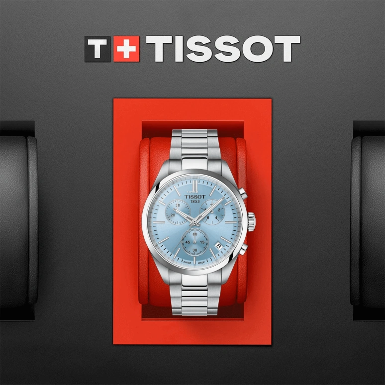 Tissot,PR 100 40mm,40mm,Stainless Steel,Blue,Quartz,Chronograph,Day,T150,T150.417.11.351.00