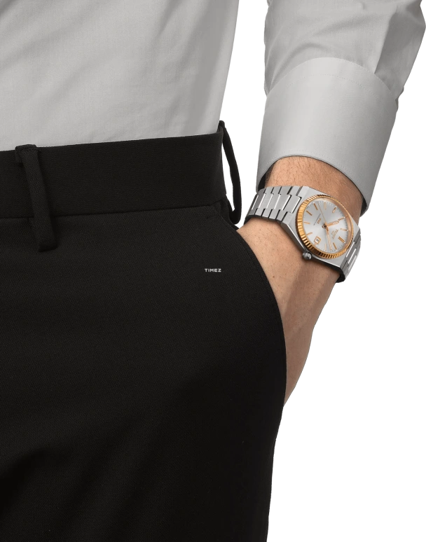 Tissot,PRX 40mm,40mm,Stainless Steel,Rose Gold,Silver,Automatic,Day,Sapphire,Crystal Glass,T931,T931.407.41.031.00