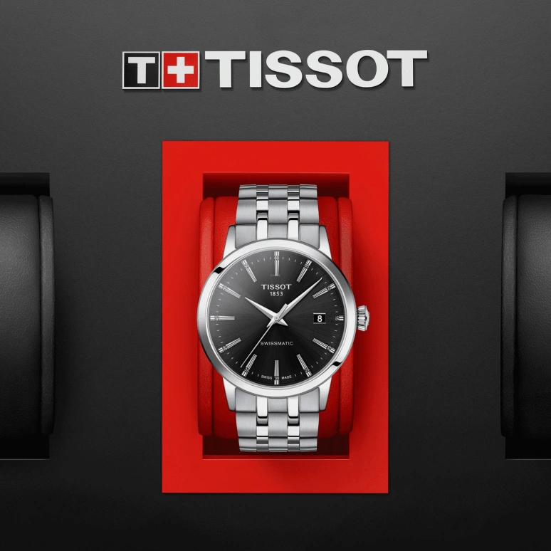 Tissot,Dream 42mm,42mm,Stainless Steel,Black,Automatic,Day,72hours,T129,T129.407.11.051.00