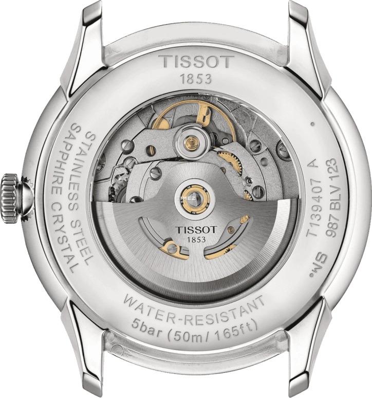 Tissot,Chemin Des Tourelles 42mm,42mm,Stainless Steel,Black,Automatic,Day,In-house Caliber,T139,T139.407.11.068.00