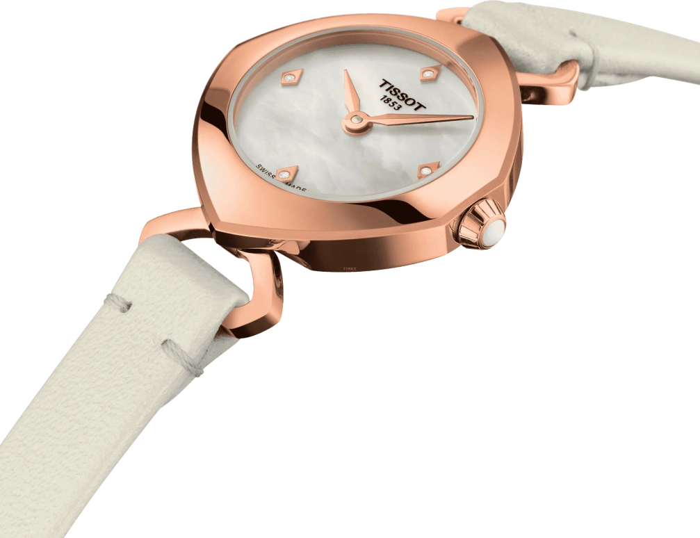 Tissot,T-Gold 22.58mm,22.58mm,Stainless Steel,White,Quartz,26280hours,Sapphire,Crystal Glass,T113,T113.109.36.116.00