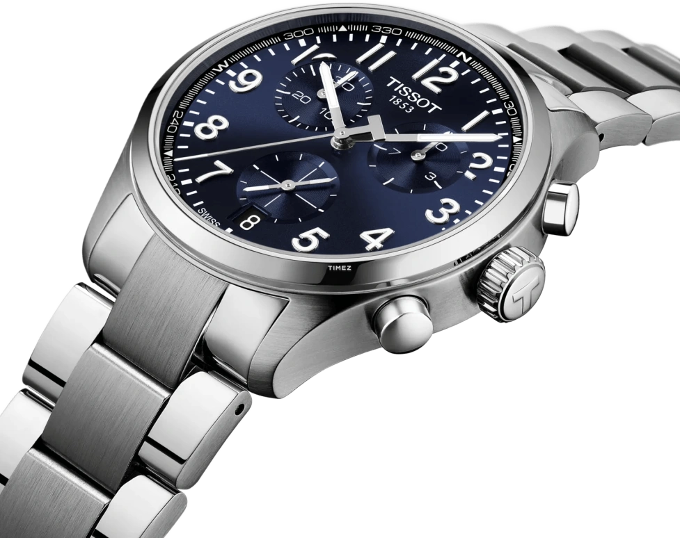 Tissot,Chrono 42mm,42mm,Stainless Steel,Blue,Quartz,Chronograph,Day,T116,T116.417.11.042.00