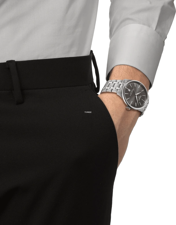 Tissot,Chemin Des Tourelles 39mm,39mm,Stainless Steel,Grey,Automatic,Day,In-house Caliber,T139,T139.807.11.061.00