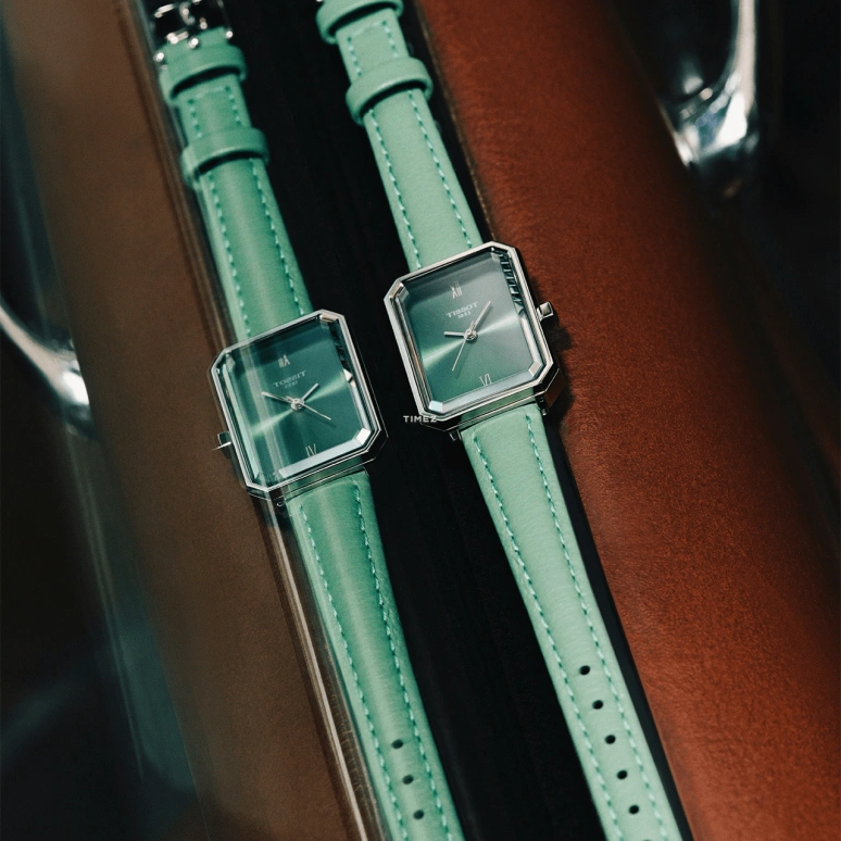 Tissot,Bellissima 30x21.80mm,30x21.80mm,Stainless Steel,Green,Quartz,Sapphire,Crystal Glass,Rectangular,T160,T160.110.16.093.00