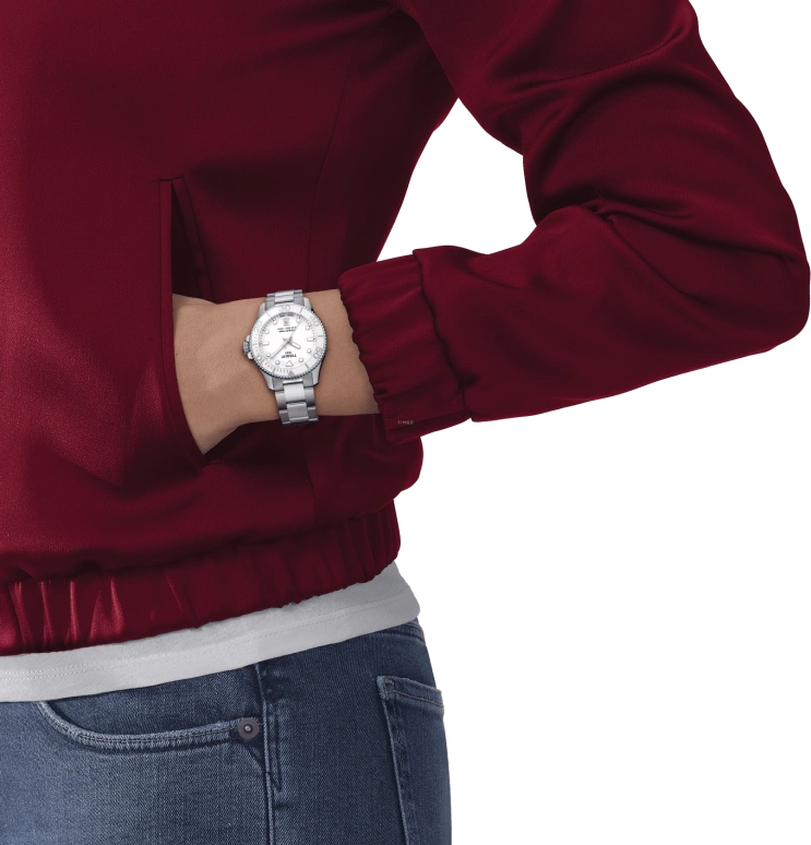 Tissot,Seastar 36mm,36mm,Stainless Steel,White,Quartz,Day,Sapphire,T120,T120.210.11.011.00