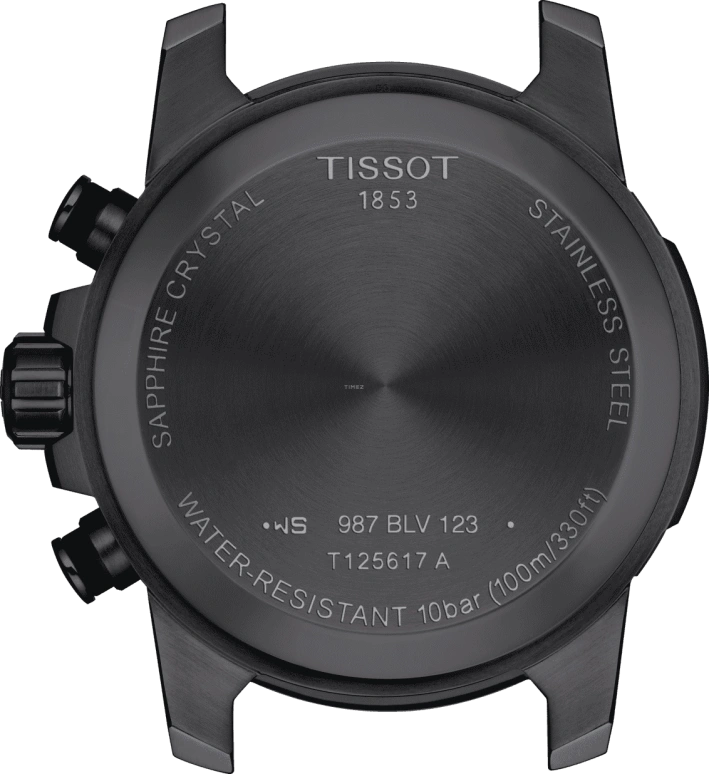 Tissot,Supersport 45.50mm,45.50mm,Aluminium,Stainless Steel,Black,Quartz,Chronograph,Date,Rattrapante,T125,T125.617.37.051.01