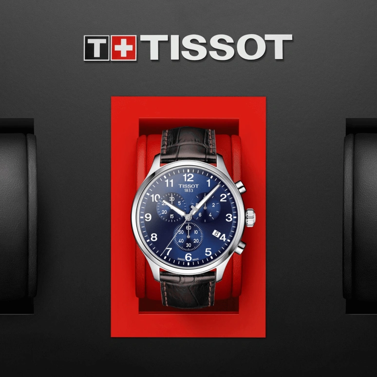 Tissot,XL 45mm,45mm,Stainless Steel,Blue,Quartz,Chronograph,Date,Rattrapante,T116,T116.617.16.047.00