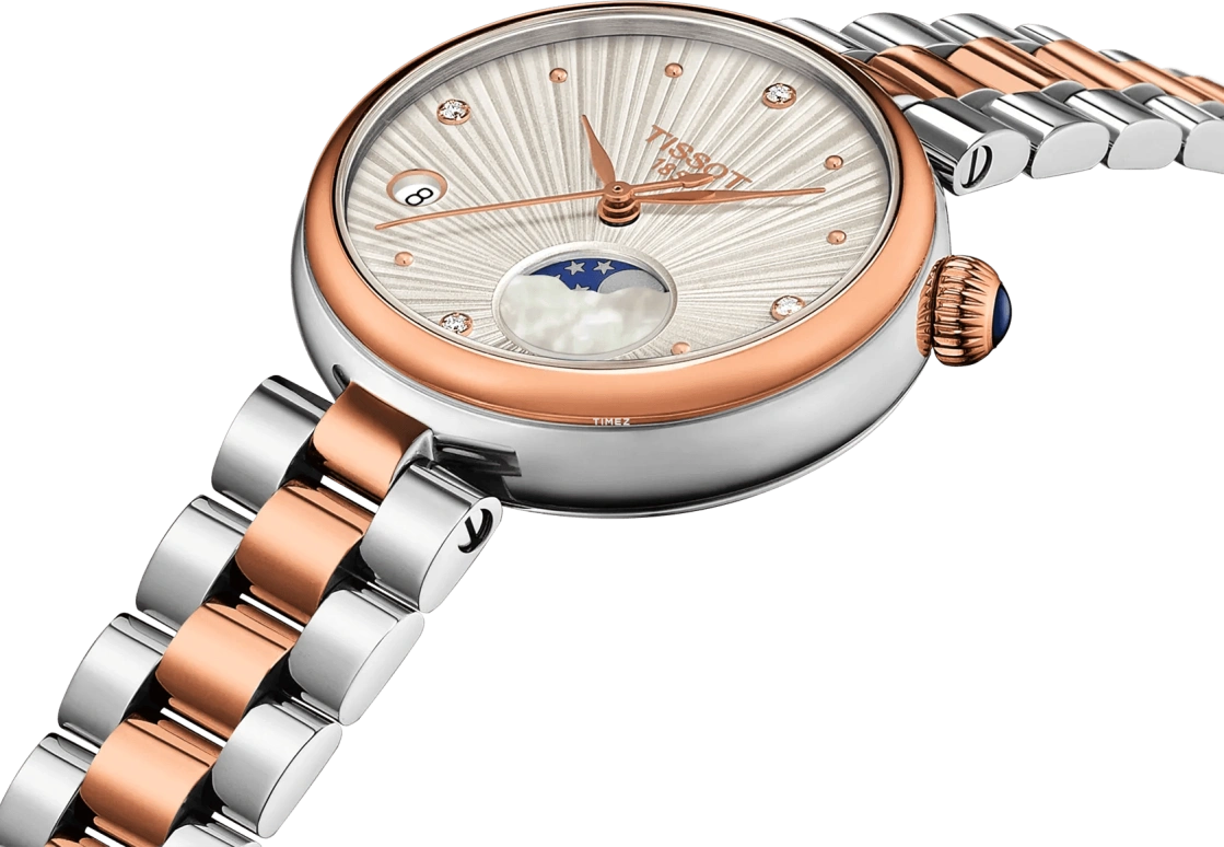 Tissot,Bellissima 29.60mm,29.60mm,Stainless Steel,Silver,Quartz,Moonphase,Day,T152,T152.223.22.036.00